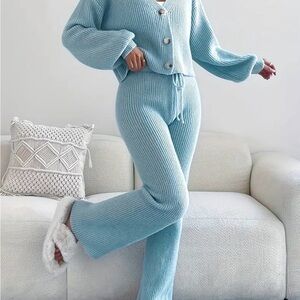 ALIVI Women’s Jogger Suit Soft Ice Terquoise Blue Xxl 18/20